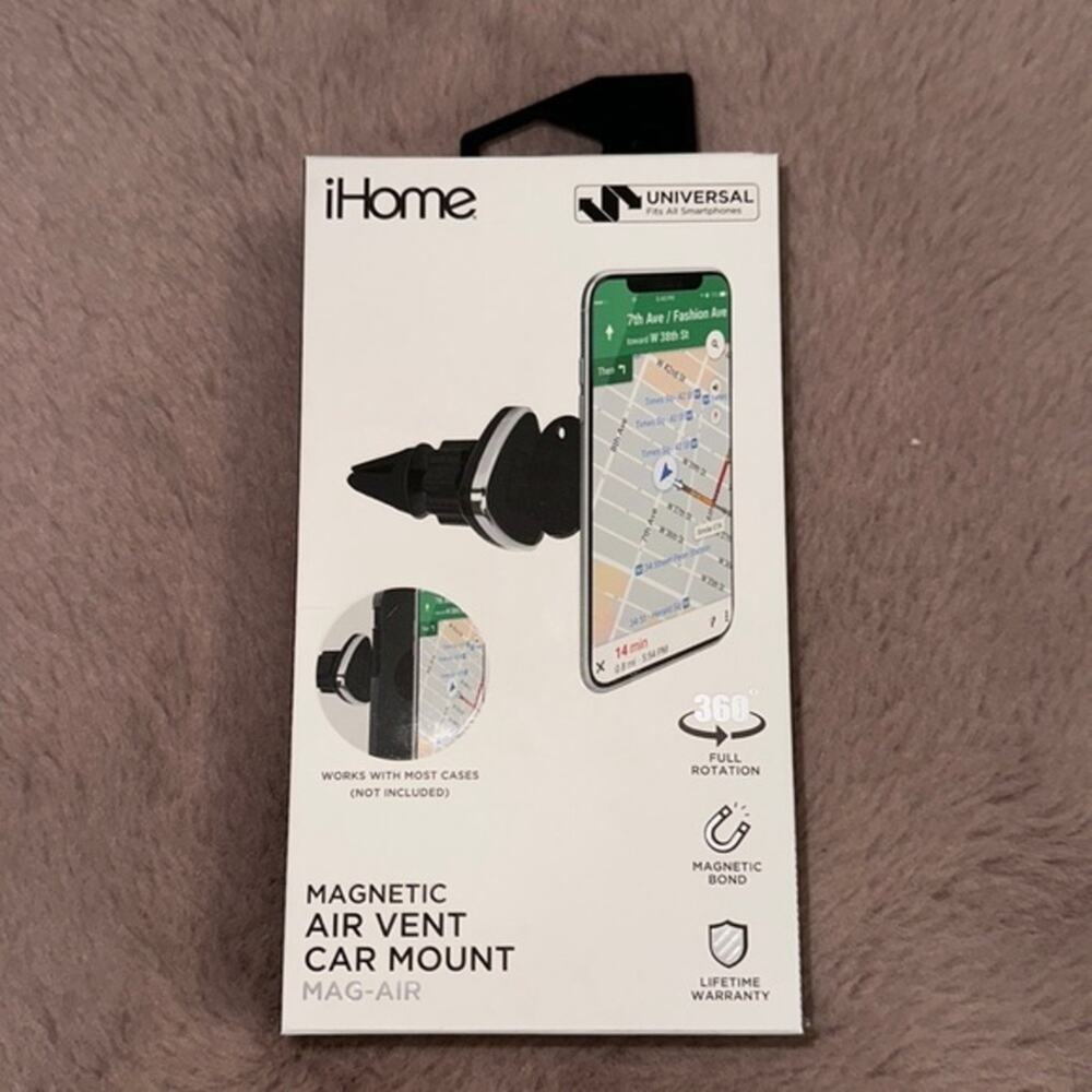 iHome Magnetic Air Vent Car Mount NIB